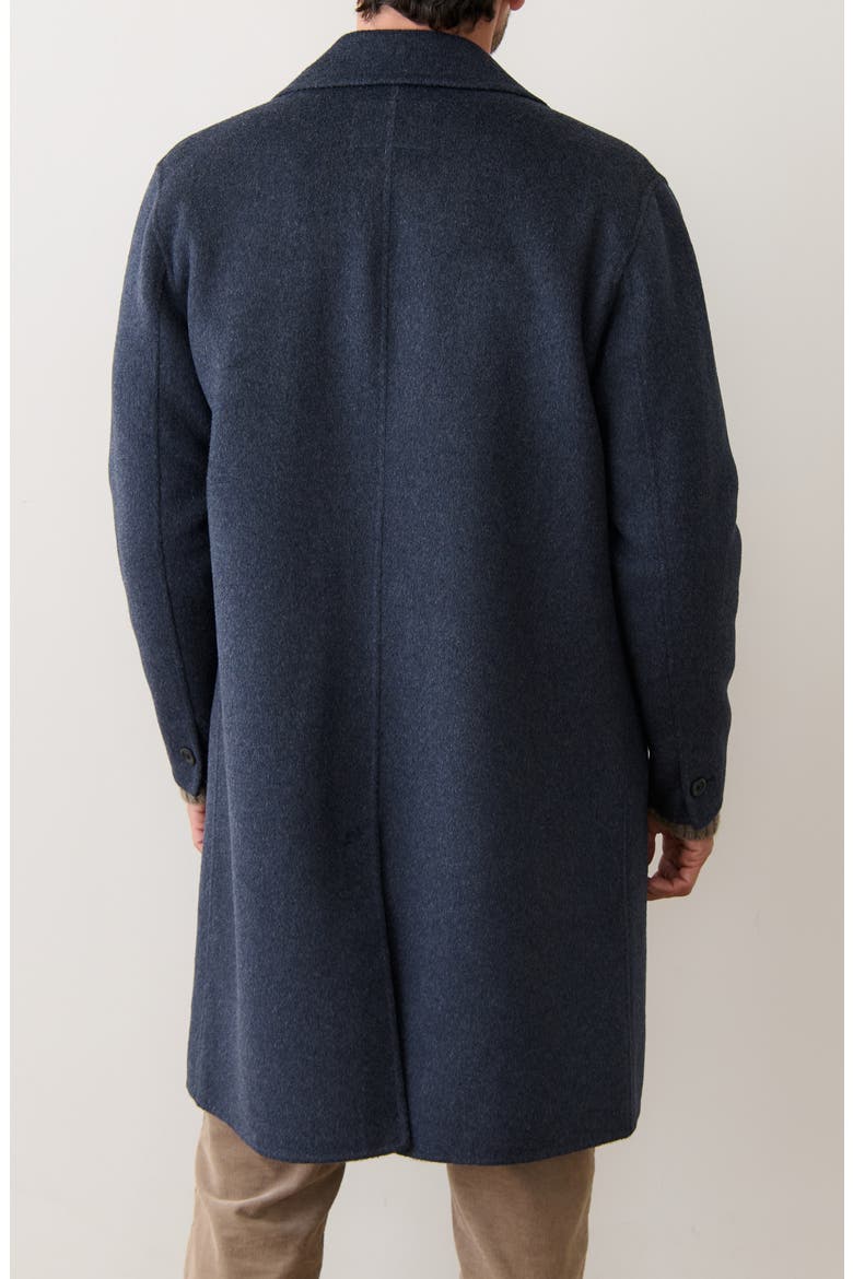 Irving Brushed Melton Longline Topcoat, Alternate, color, NAVY HEATHER