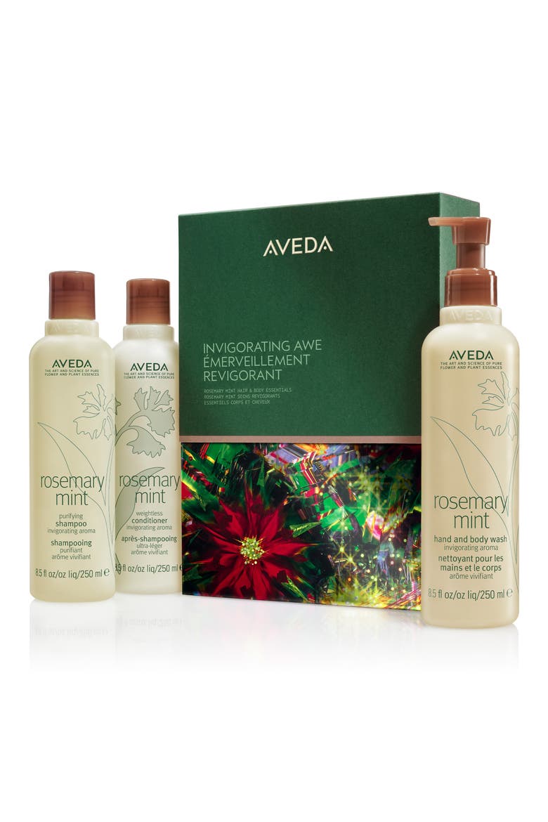Invigorating Awe: Rosemary Mint Hair & Body Essentials 3-Piece Set $74 Value, Main, color, NO COLOR