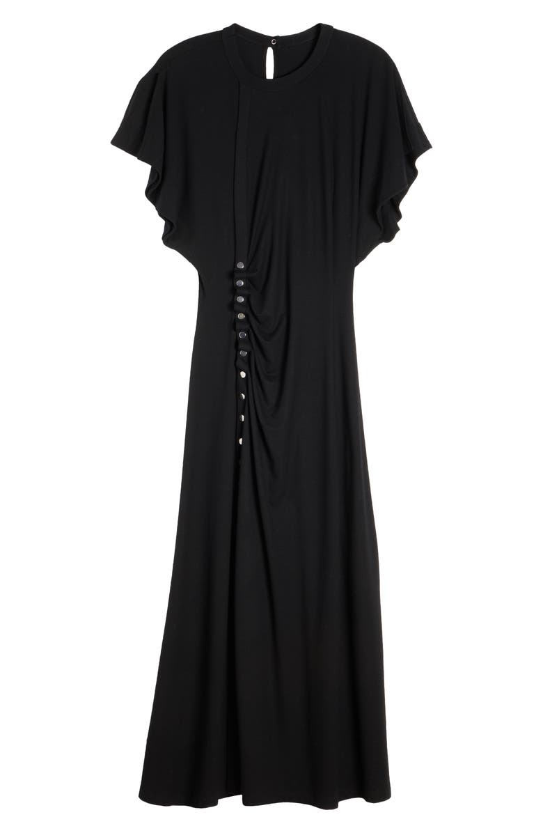 Rabanne Stud Detail Side Ruched Dress, Alternate, color, 