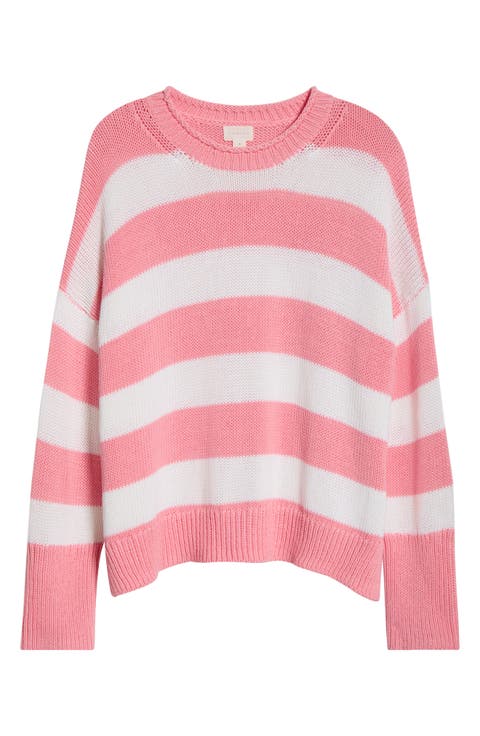 Stripe Roll Neck Sweater (Plus)