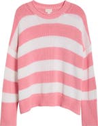 Caslon® Stripe Roll Neck Sweater