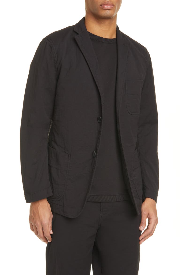 Men Basics Cotton Blazer, Main, color, BLACK