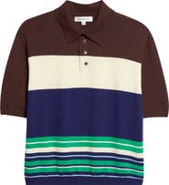 ZANKOV Luke Stripe Merino Wool Polo