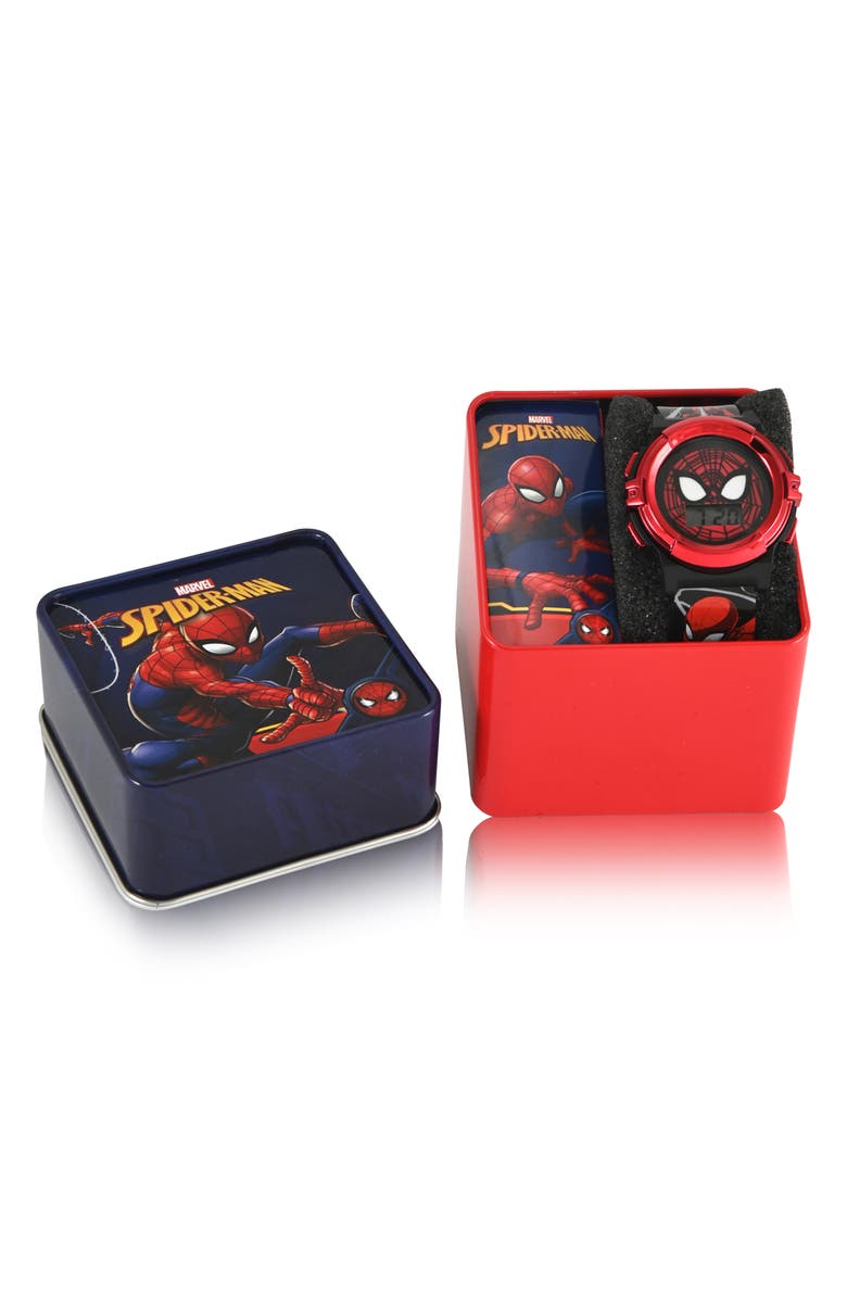 Accutime Kids' Spider-Man Digital Watch, Alternate, color, Red/ Black