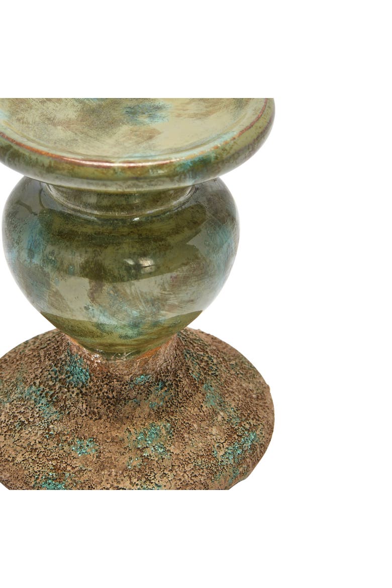 Sculptural Pillar Candle Holder, Alternate, color, Green