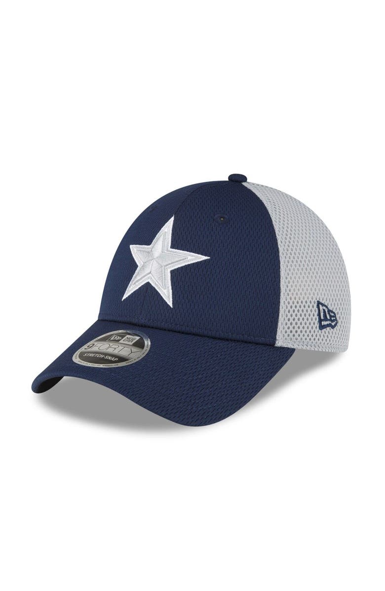 New Era Men's New Era Navy Dallas Cowboys Outline 9FORTY Snapback Hat, Main, color, 