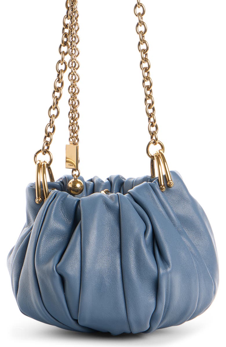 Chloé Pleated Crossbody Bag, Main, color, Ashes Blue