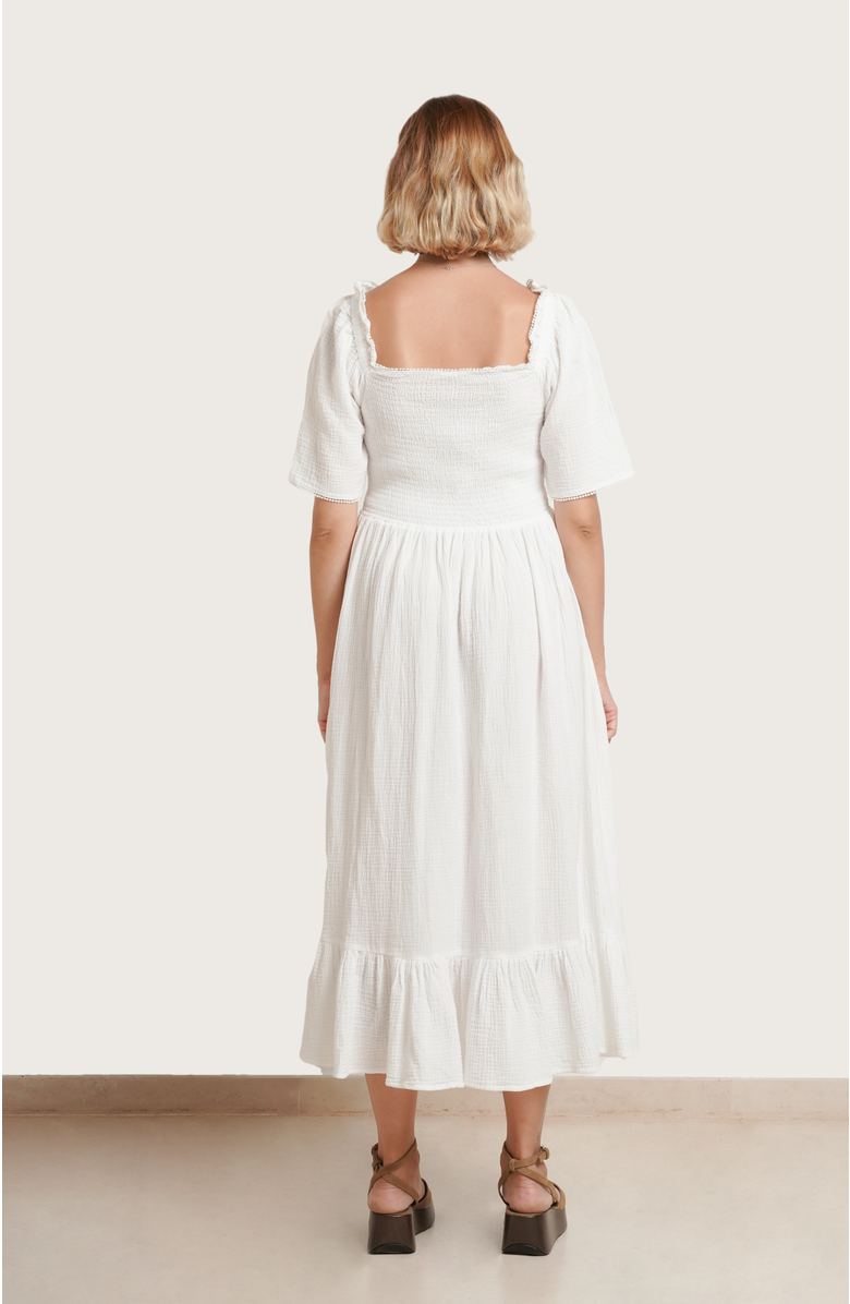 Nom Maternity Raquel Maternity & Nursing Dress, Alternate, color, White