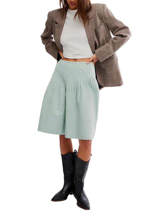 Free People Peyton Pintuck Pleat Midi Skirt In Green