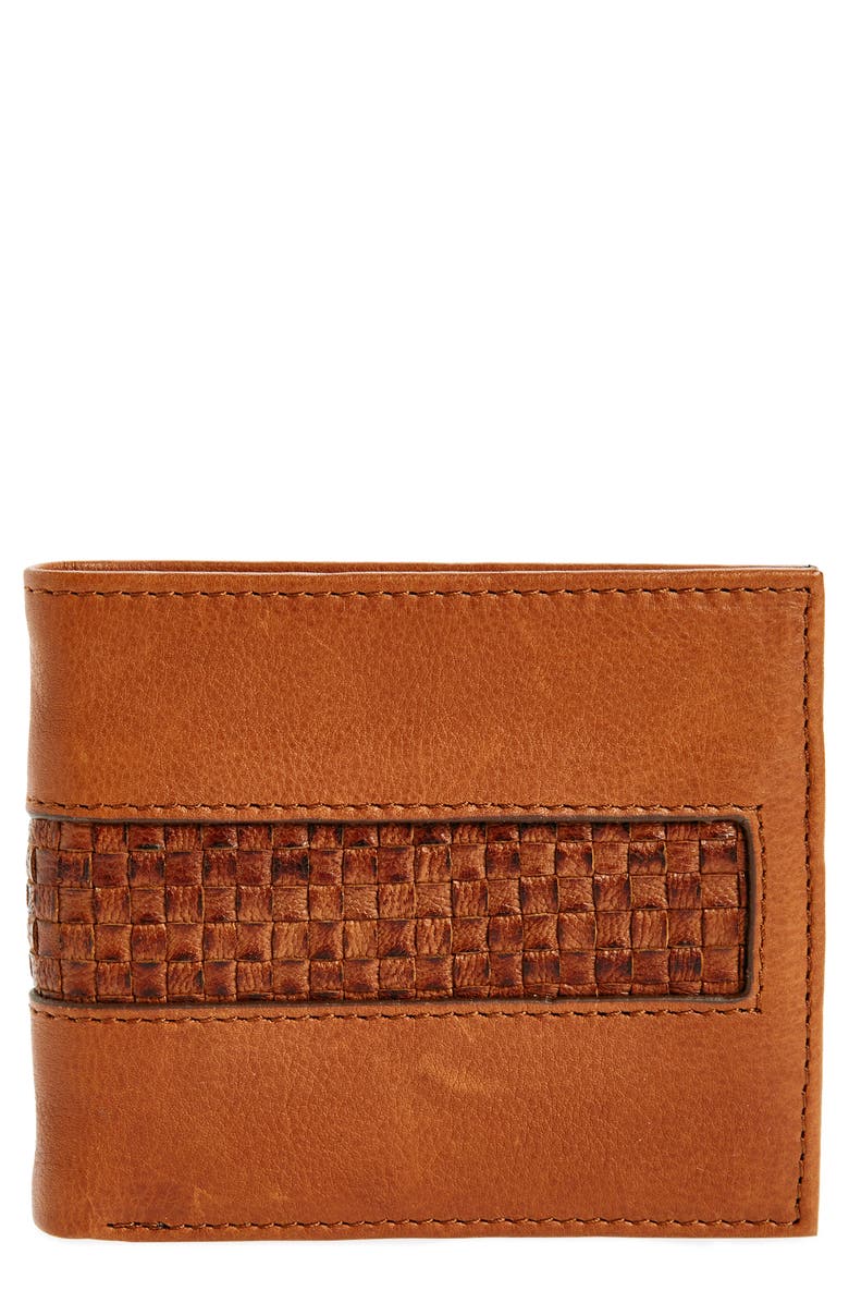 Tommy Bahama Woven Inlay Leather Bifold Wallet with Money Clip, Main, color,