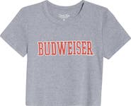 Junk Food Budweiser® Crop Graphic T-Shirt
