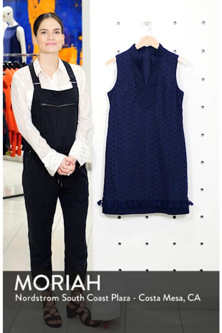 Mandarin Collar Lace Shift Dress video