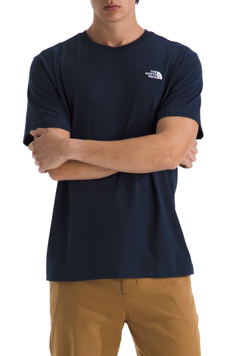 The North Face Evolution Simple Dome Cotton T-Shirt, Main, color, Summit Navy