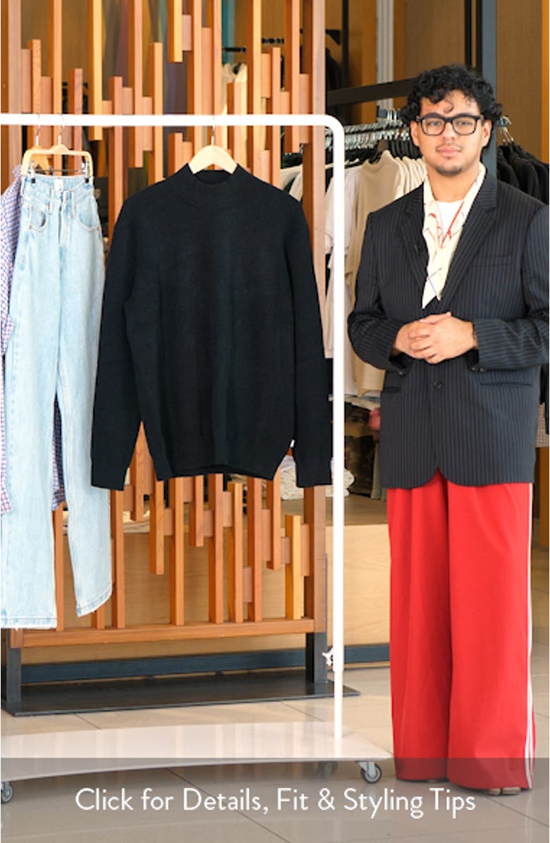 Davy 6429 Ribbed Mock Neck Sweater, sales video thumbnail