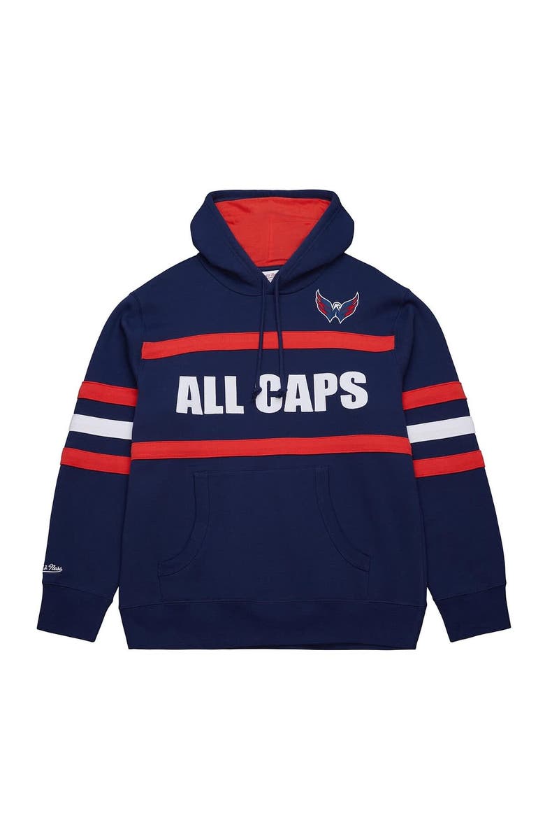 Mitchell & Ness Men's Mitchell & Ness Navy Washington Capitals Head Coach Slogan Pullover Hoodie, Alternate, color, Navy