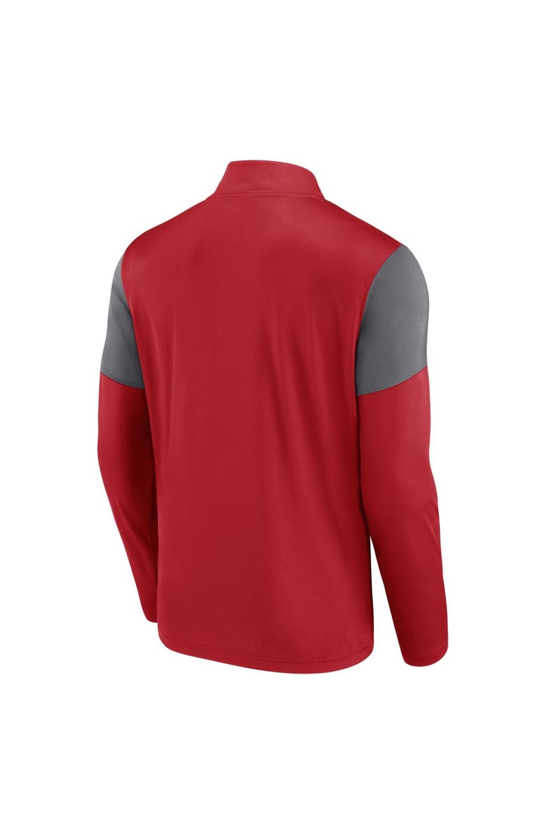 FANATICS Men's Fanatics Red Chicago Fire Logo Quarter-Zip Top, Alternate, color, 
