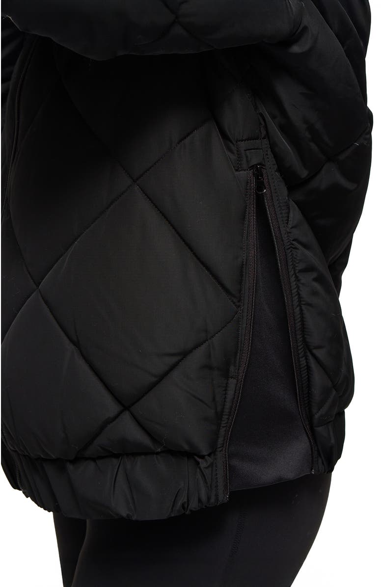 Ingrid & Isabel Grow With You Puffer Maternity Jacket, Alternate, color, Black