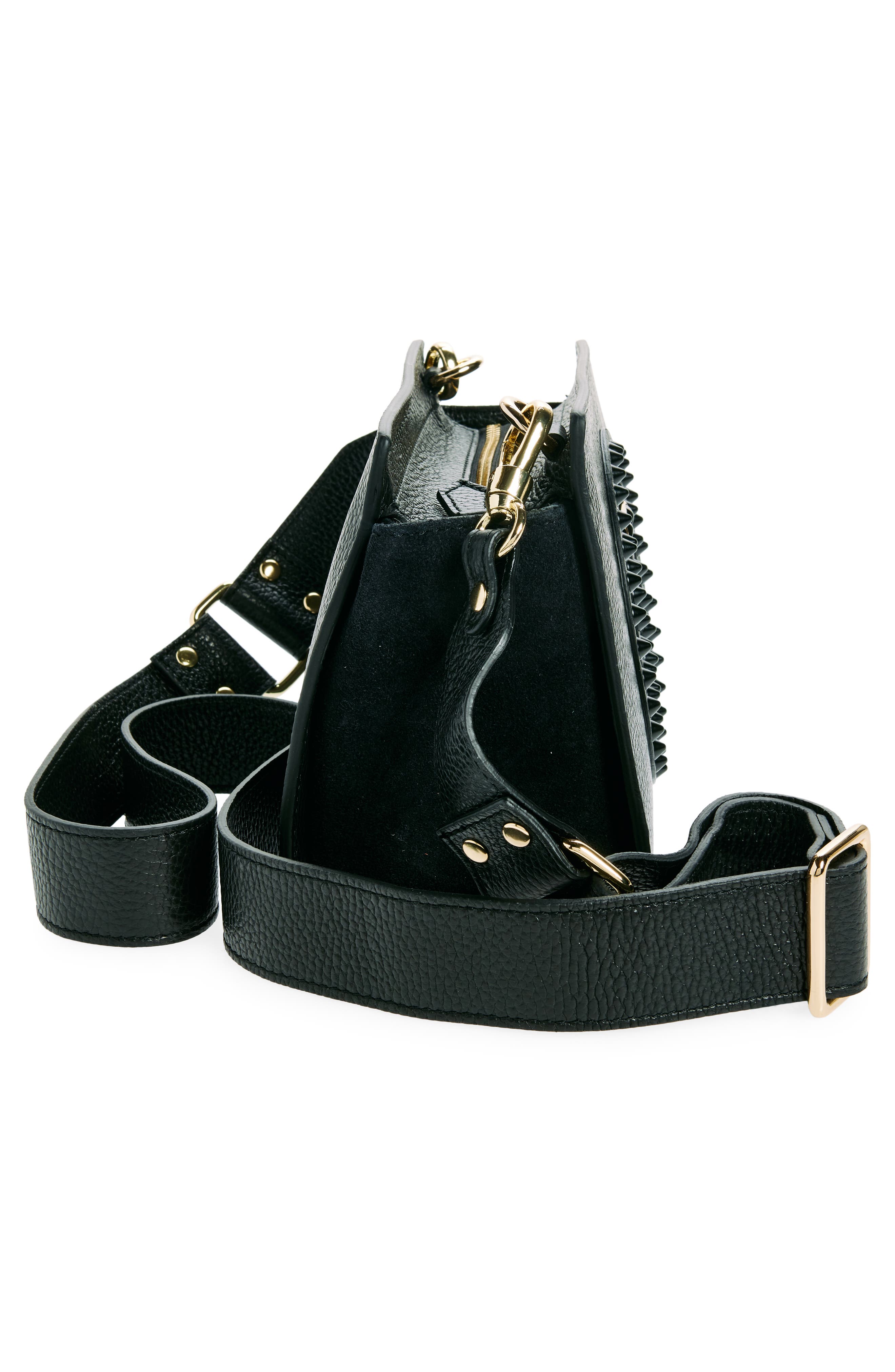 VALENTINO BY MARIO VALENTINO Kiki Rock Stud Leather Crossbody Bag, Alternate, color, 