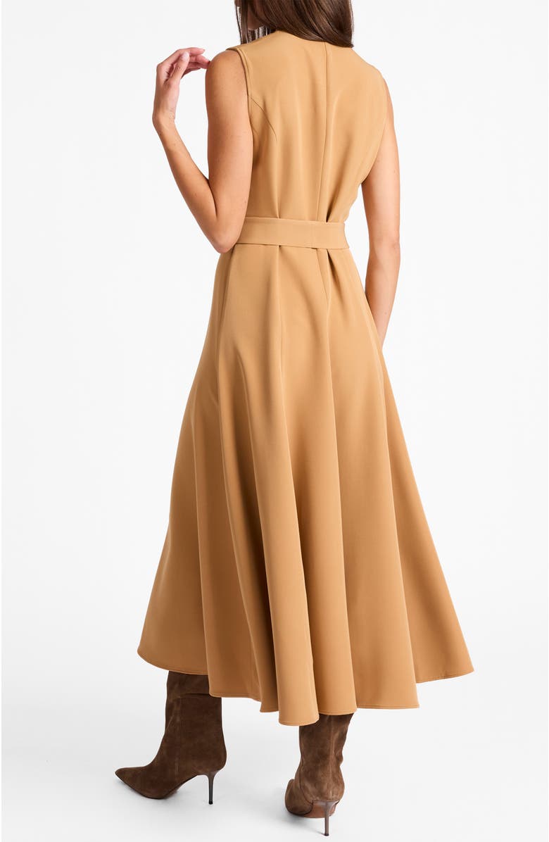 Santorelli Sunny Sleeveless Midi Dress in Stretch Crepe, Alternate, color, Hazelwood