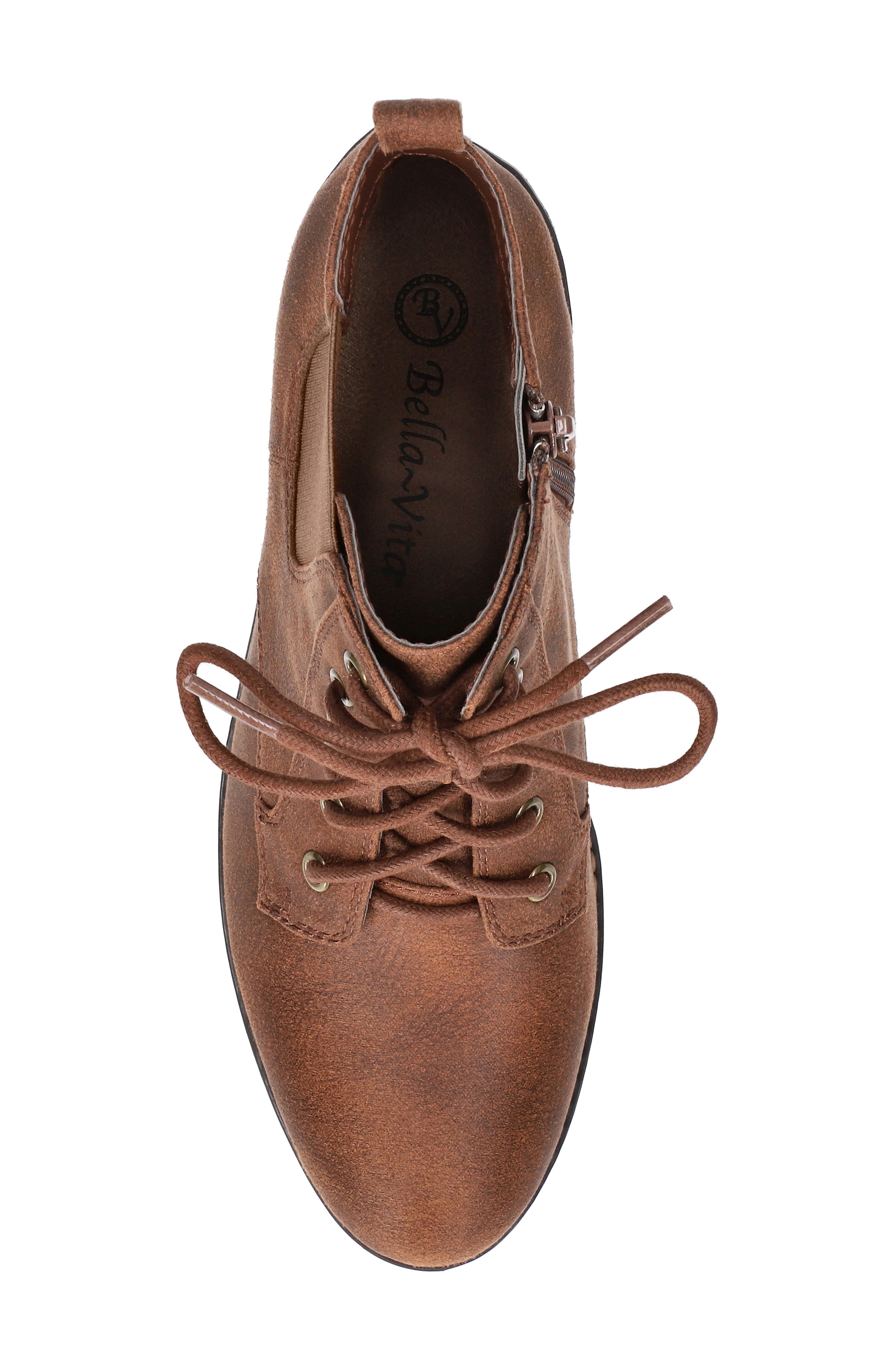 Bella Vita Bismark Lace-Up Bootie, Alternate, color, Tan