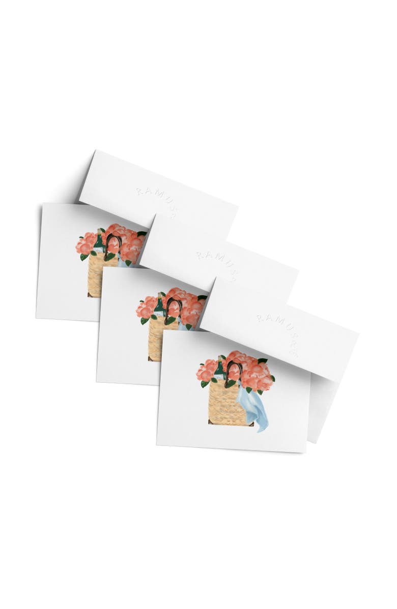 Ramus & Co Everyday Greeting Card Pack (3ct) "Champagne Peonies Bag", Main, color, Multi-Pack