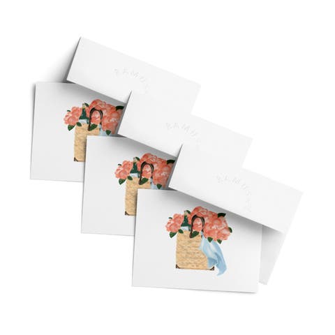 Everyday Greeting Card Pack (3ct) "Champagne Peonies Bag"