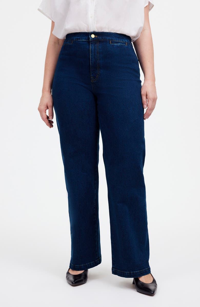 Madewell Emmett Wide Leg Jeans, Alternate, color, Leffers Wash