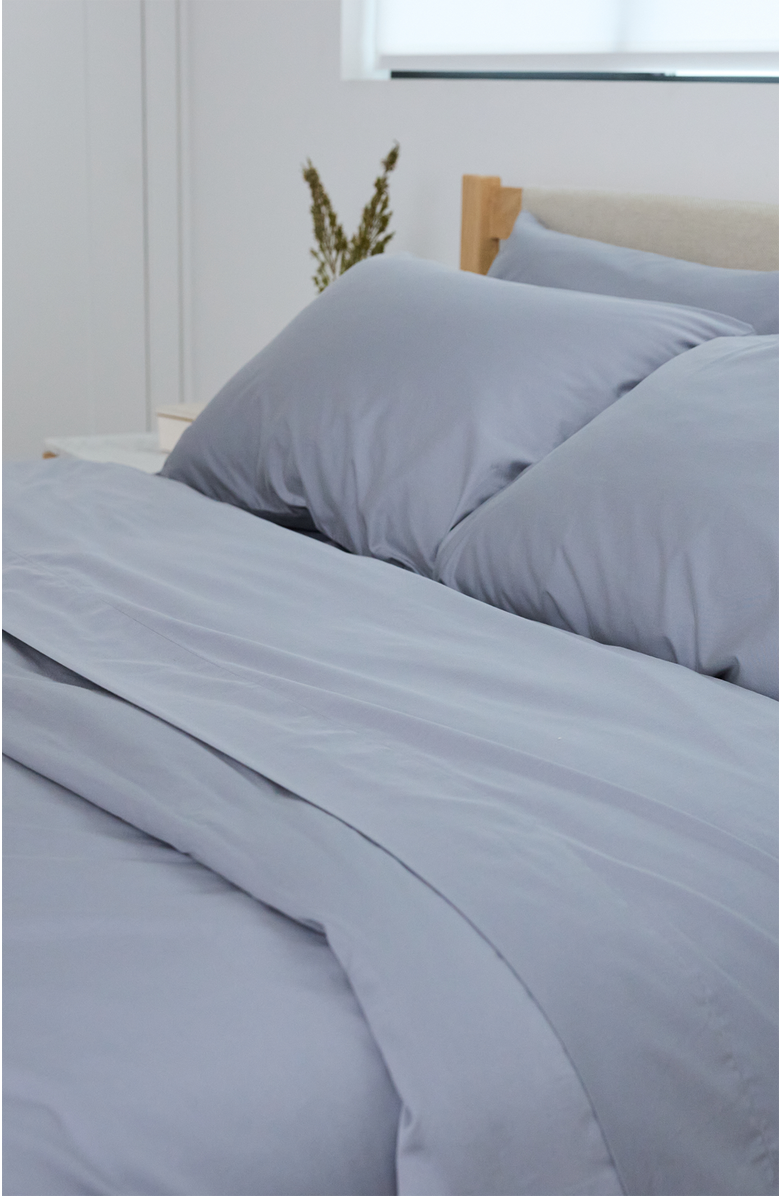 Slumber Cloud Performance Cotton Duvet Cover, Alternate, color, Pewter