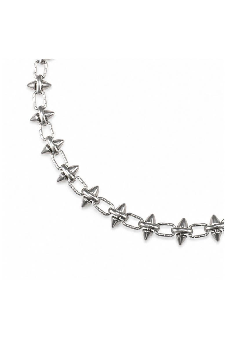 Spike Link Necklace, Alternate, color, SILVER