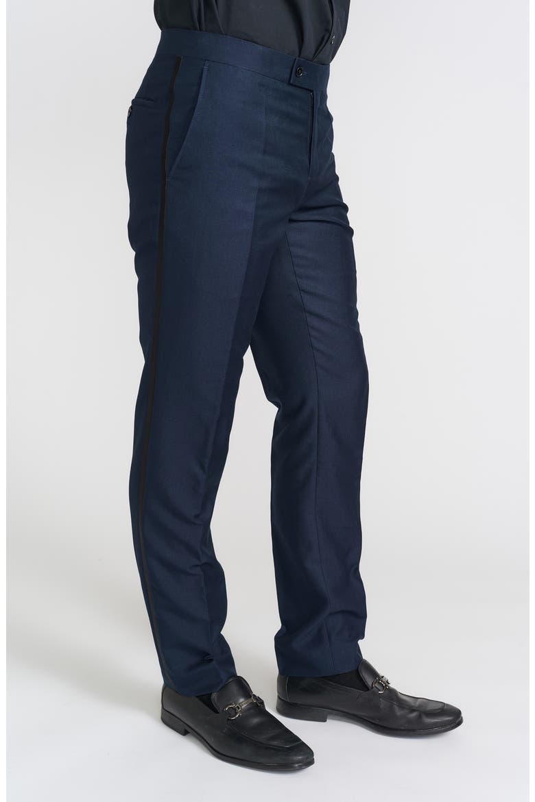 Slim FIt Navy Tuxedo Pants - 30-34" Inseam, Alternate, color, NAVY