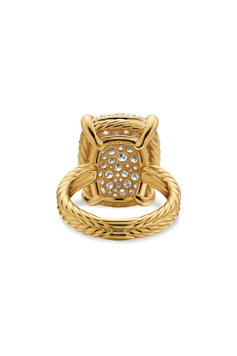 Chatelaine® Elongated Ring, 18K Yellow Gold with Diamonds, 19mm, Alternate, color, GOLD