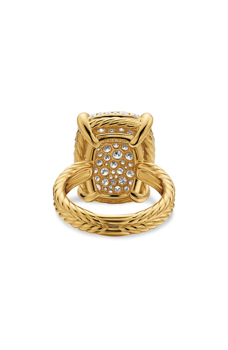 David Yurman Chatelaine<sup>®</sup> Elongated Ring, 18K Yellow Gold with Diamonds, 19mm, Alternate, color, Gold