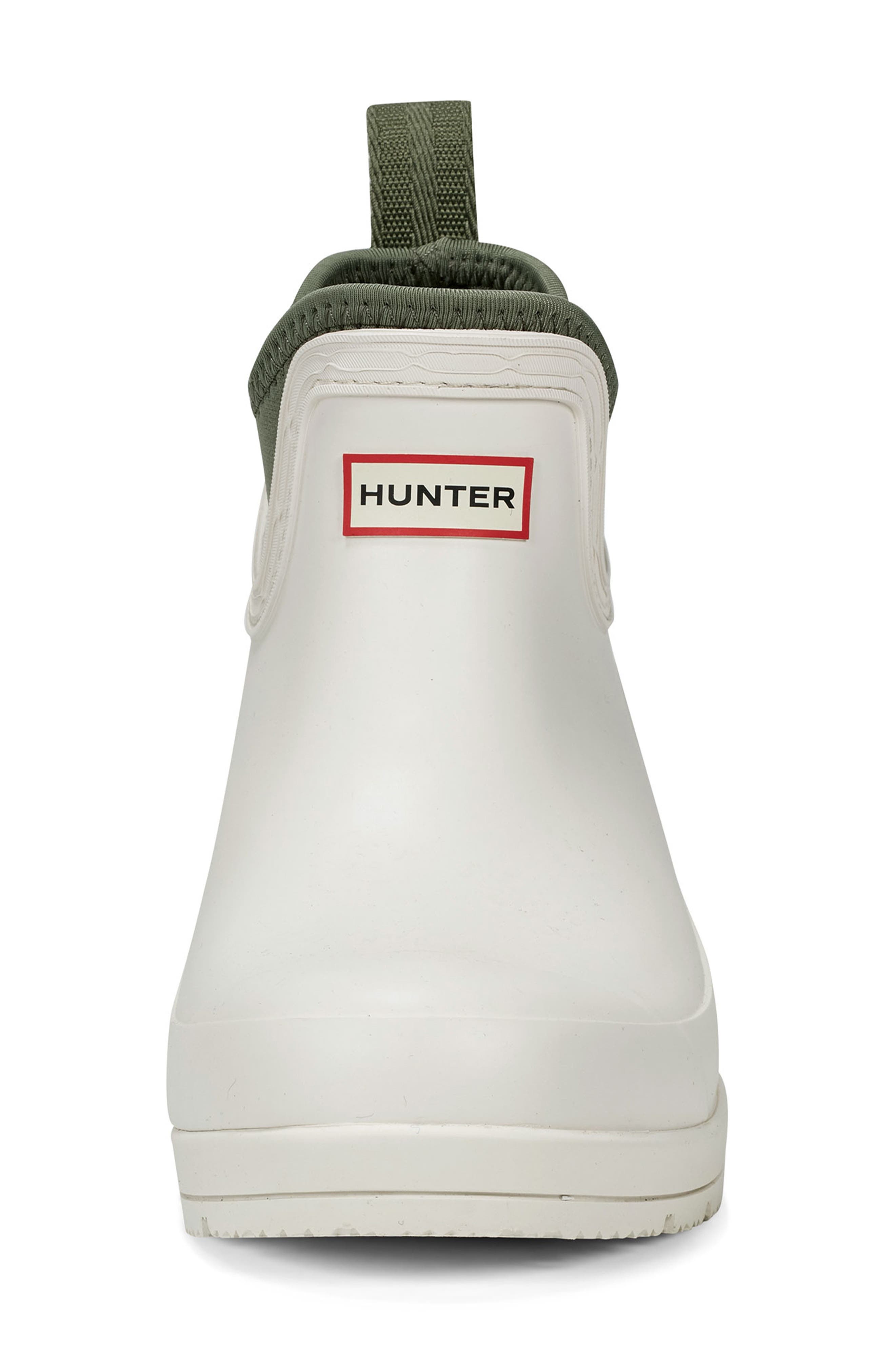 Hunter Waterproof Chelsea Rain Boot, Alternate, color, White/ Olive