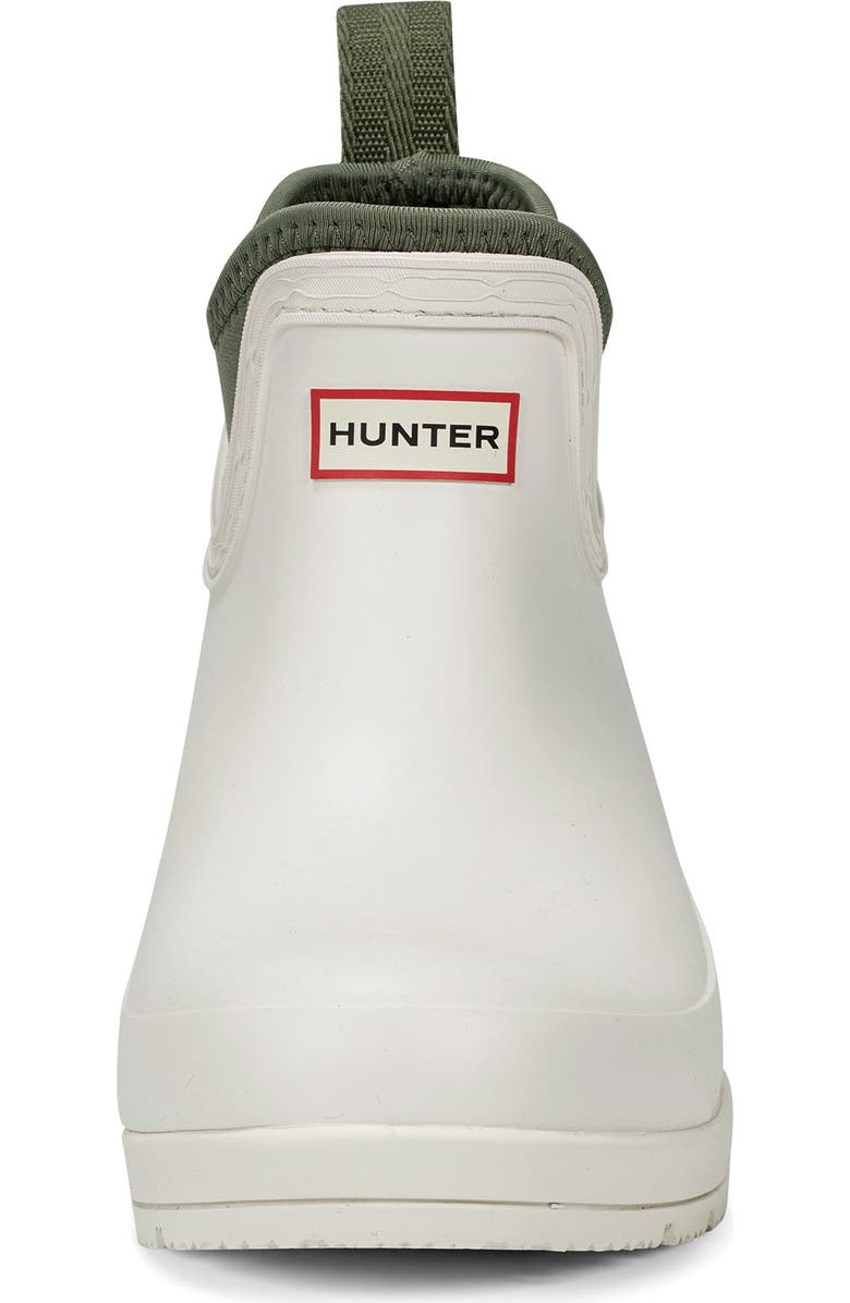 Hunter Waterproof Chelsea Rain Boot, Alternate, color, White/ Olive