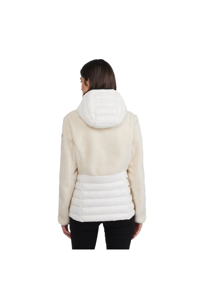 Pajar Fawn Lightweight Mixed Media Jacket with Fixed Hood, Alternate, color, White Op