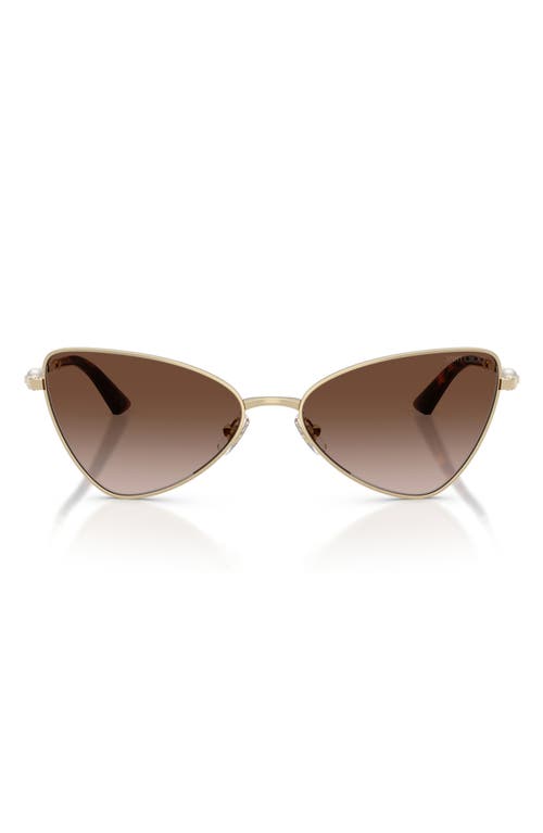 Jimmy Choo 57mm Gradient Cat Eye Sunglasses In Pale Gold/gradient Brown