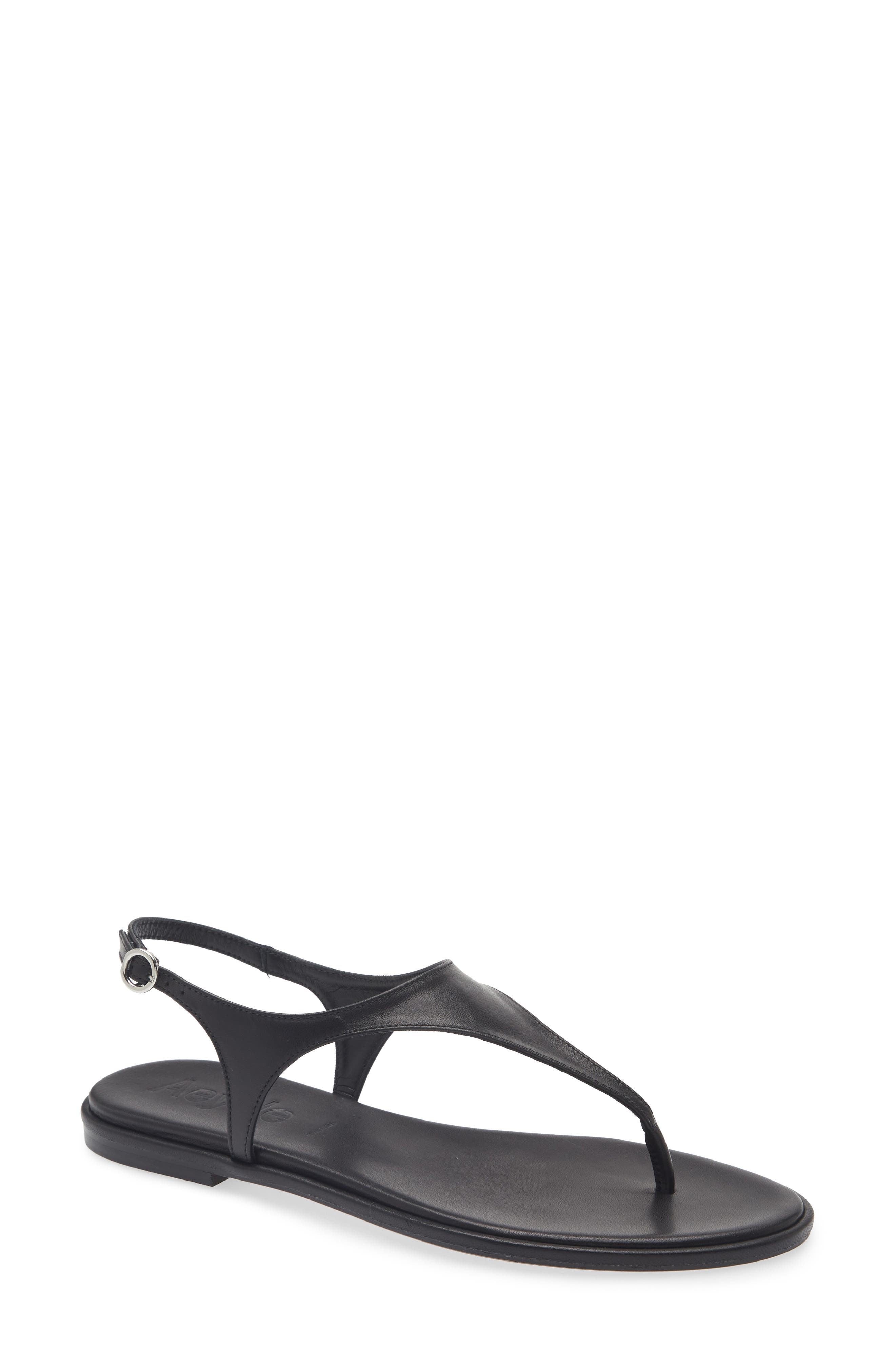 aeyde Raine Sandal, Main, color, Black