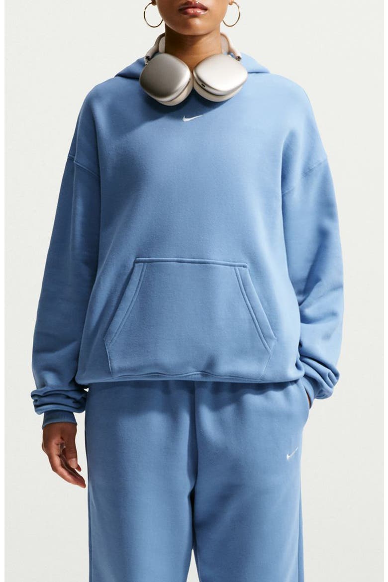 Oversized Pullover Hoodie, Main, color, WORK BLUE/ SAIL