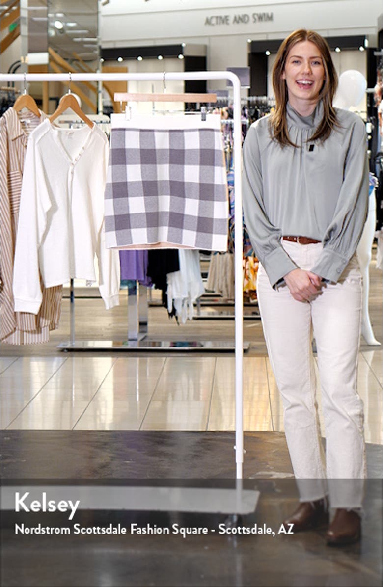 Gingham Knit Miniskirt, sales video thumbnail