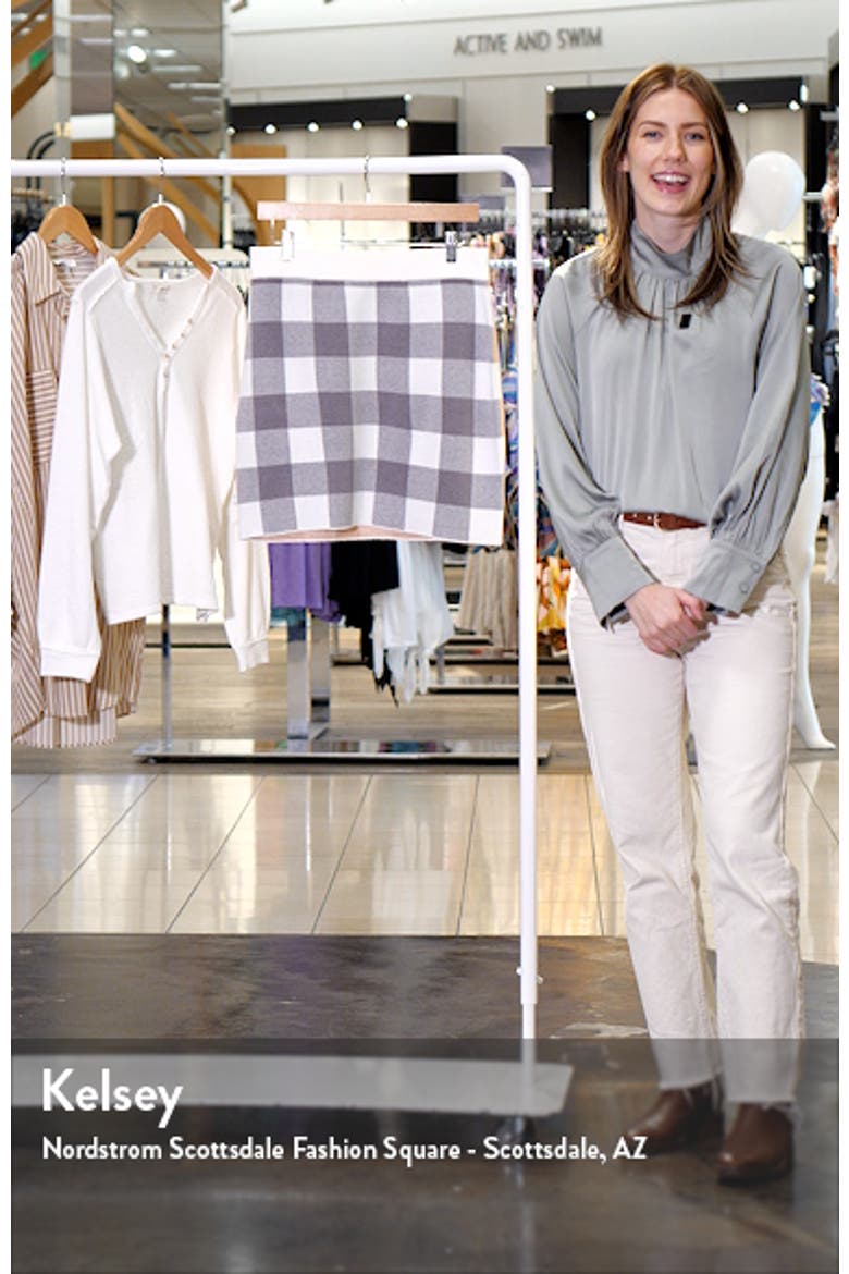 Gingham Knit Miniskirt video
