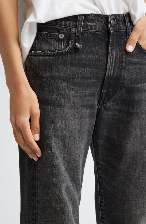 R13 Cuffed Boyfriend Jeans In Black