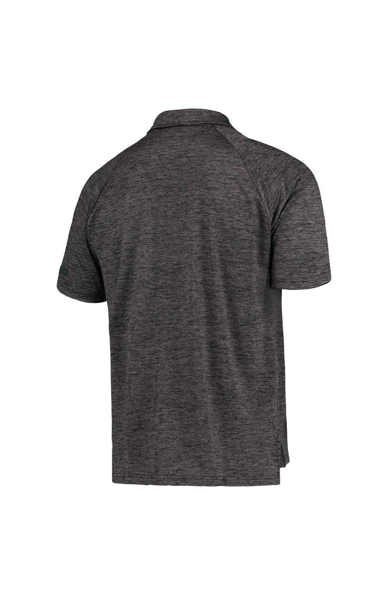 COLOSSEUM Men's Colosseum Heathered Black Hawaii Warriors Down Swing Raglan Polo, Alternate, color, 