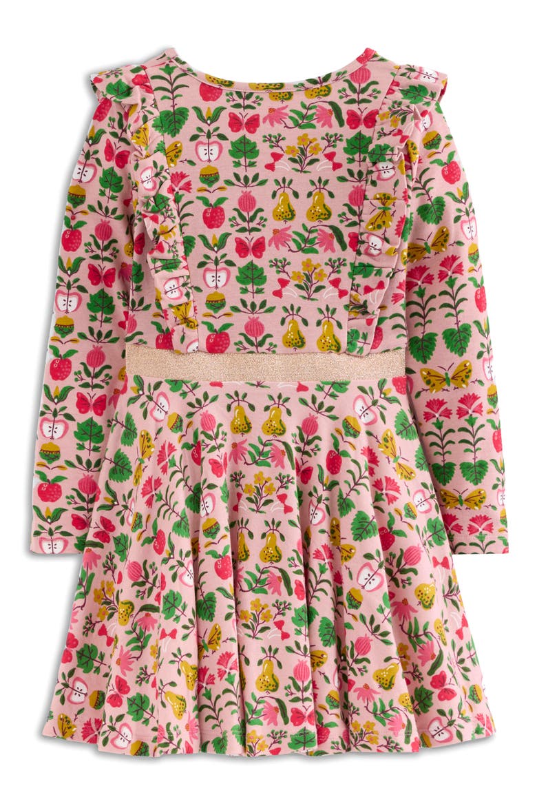 Kids' Floral Long Sleeve Cotton Jersey Dress, Alternate, color, VINTAGE PINK AUTUMN TAPESTRY