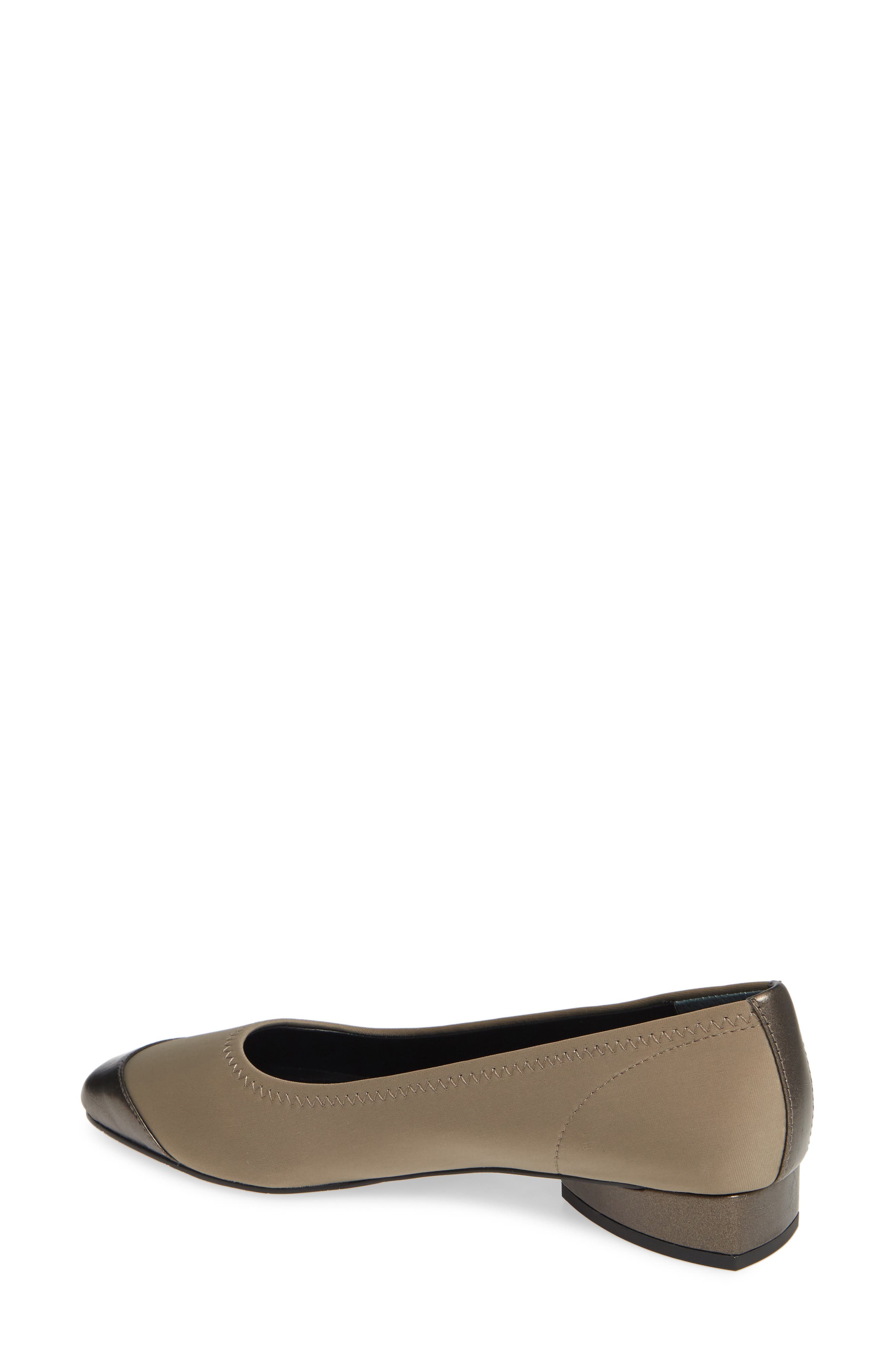 Issa Cap Toe Flat, Alternate, color, DARK TAUPE FABRIC