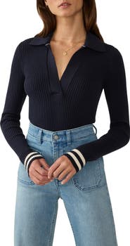 Faherty Shiloh Organic Cotton & Cashmere Polo Sweater