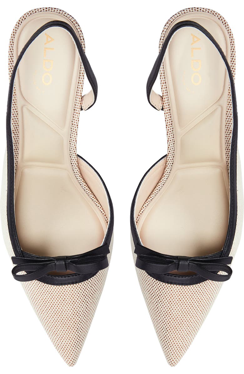 ALDO Philipa Slingback Half d'Orsay Pointed Toe Pump, Alternate, color, Beige Combo