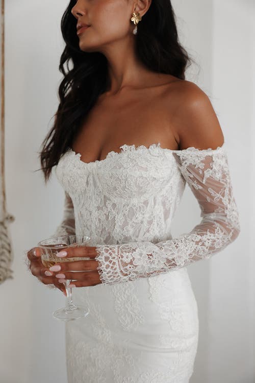 Untamed Petals Madeline Mini Dress In White