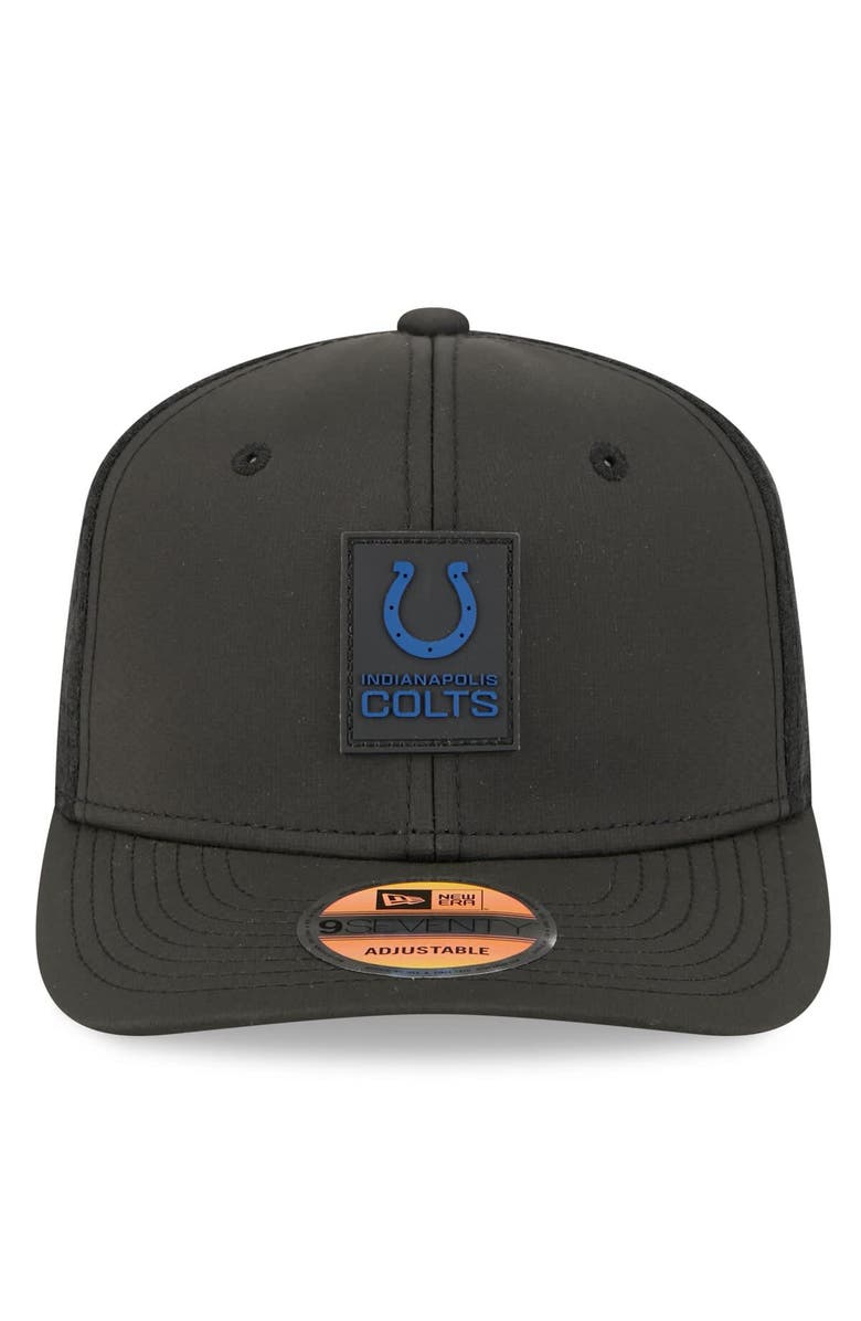 New Era Men's New Era Black Indianapolis Colts 2025 Sideline  9SEVENTY Trucker Adjustable Hat, Alternate, color, 