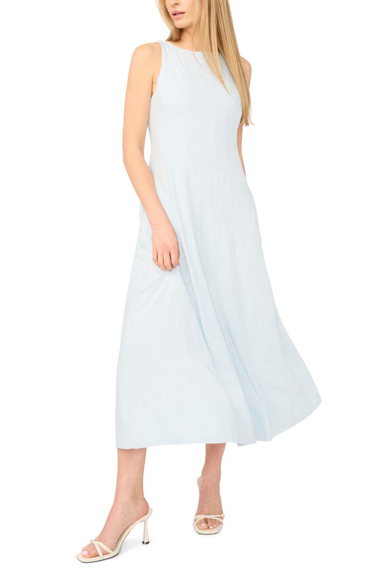 High Neck Princess Seam Dress, Main, color, AIRY BLUE
