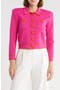Neon Trim Cropped Cardigan